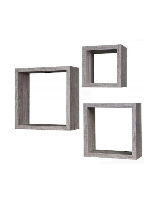 Wandregale Eiche (3 Stück) 25x9x25cm