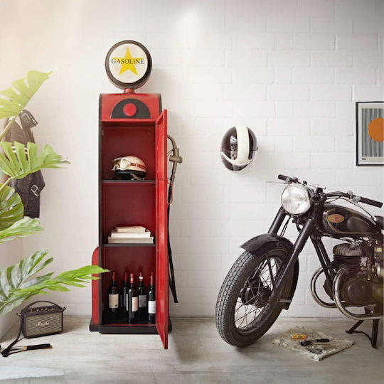 Gasoline Bookcase 24-0742 Red 53x38x190cm Gasoline Bookcase 24-0742 Red 53x38x190cm