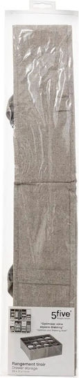 5Five Fabric Drawer Organizer for Ties / Underwear / Belts / Socks in Gray Color 35x31x11cm 1pcs