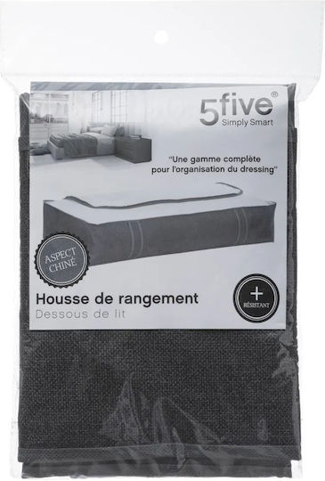 5Five F-V Under Bed Υφασμάτινη Θήκη Αποθήκευσης Ρούχων σε Γκρι Χρώμα 100x45x20cm