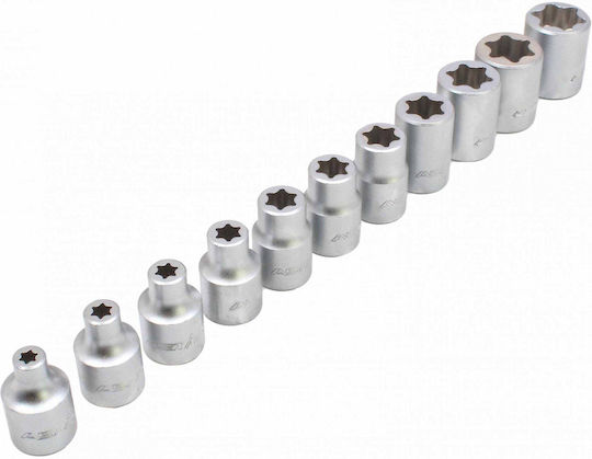 Satra Nüsse Torx mit Vierkant-Antrieb 3/8" Set 11Stück