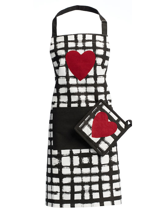 Charalambidis Textiles Heart Apron Multicolour