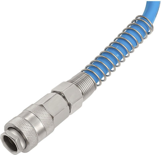 Spiral Air Hose 15m Diameter 8x12mm Quick Couplings Included
