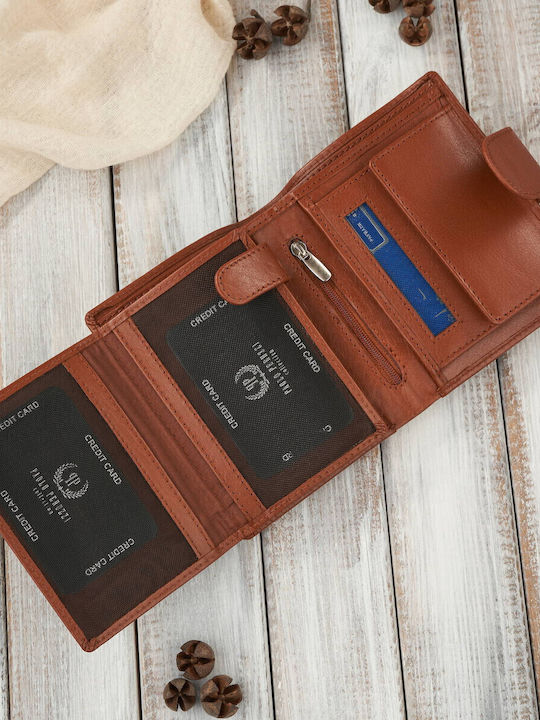 Small Leather Women's Wallet Classic with RFID Tabac Brown