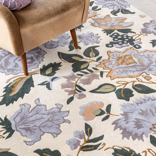 Laura Ashley Wendling Floral Lucrat manual Covor Rectangular Din lână Violet