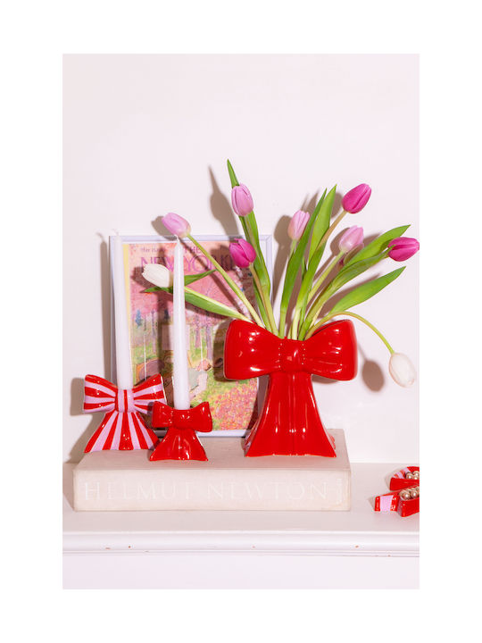DOIY Decorative Vase Red 19x11xH20cm