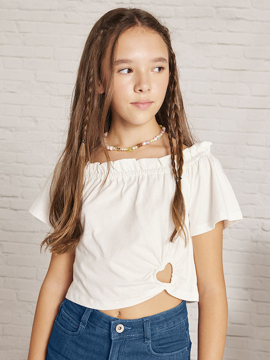 Kids' Shirt Short Sleeve Ecru