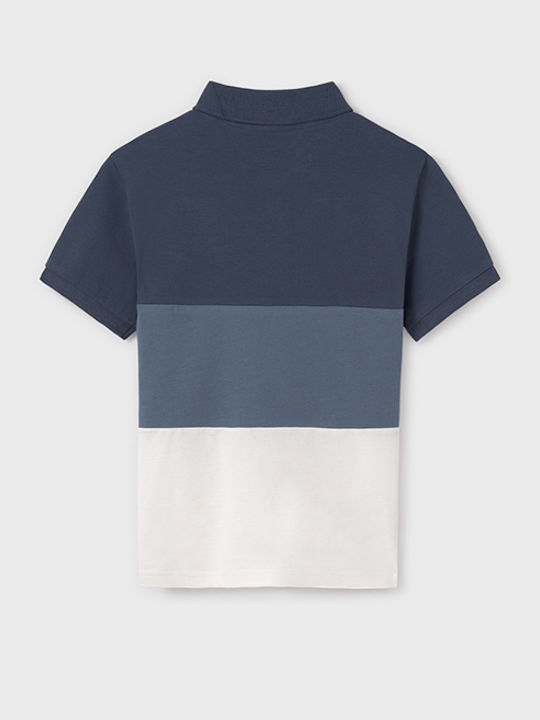 Kinderpolo Kurzarm blaues Eichhörnchen