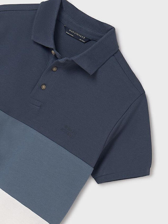 Kinderpolo Kurzarm blaues Eichhörnchen