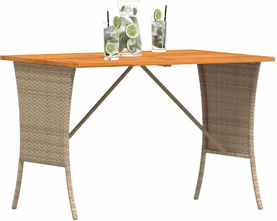 Masă Exterior Bej 105x75x72cm