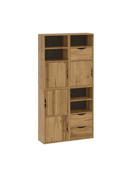 Sideboard made of Solid Wood with Drawers Coffee 40x24x79cm