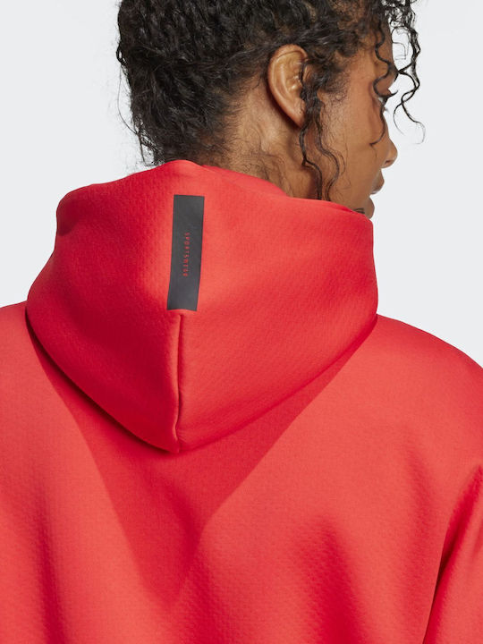 Z.N.E. Women's Sweatshirt Jacket Hooded Red