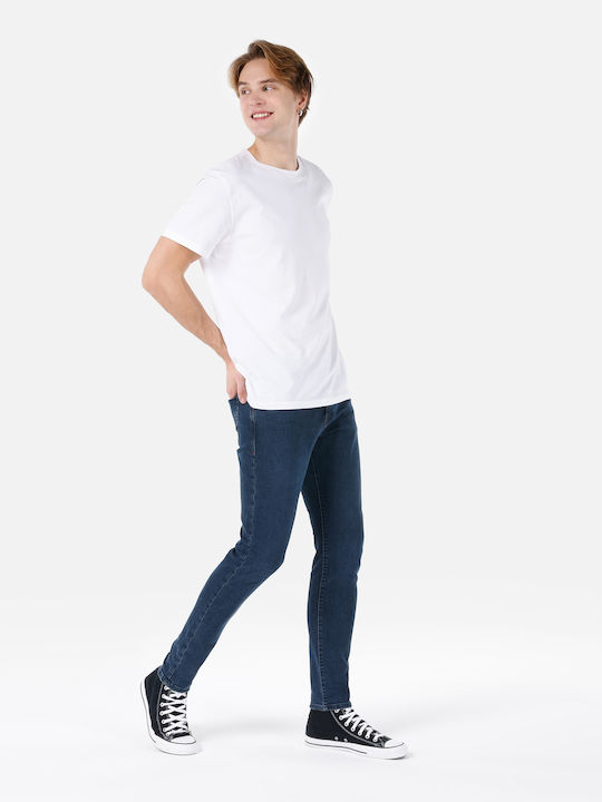 Trousers in Slim Fit Dark Blue
