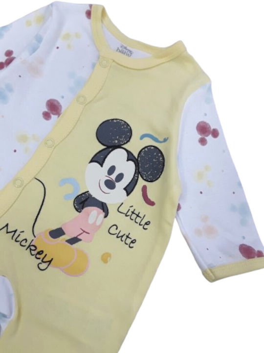 Disney Mickey Body pentru Bebeluși Mânecă lungă Yellow