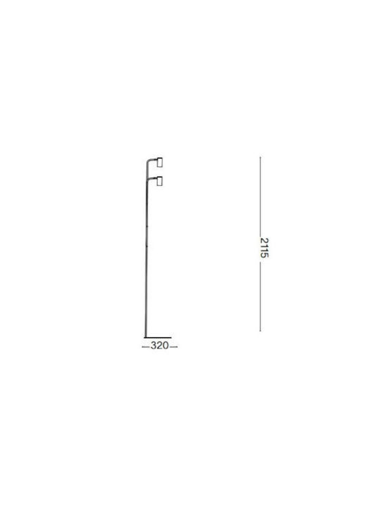 Ideal Lux Ginger Φωτιστικό Δαπέδου Υ211.5εκ. Λευκό