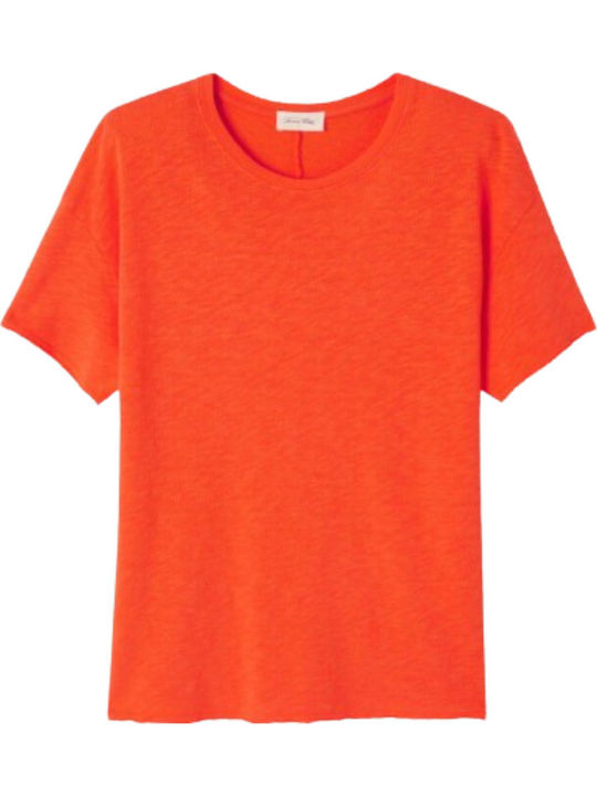 Women's Blouse Cotton Orange