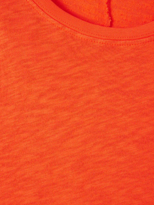 Women's Blouse Cotton Orange