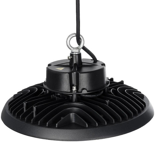 GloboStar Commercial Bell Light 200W Cool White 30000lm with Built-in LED Black Ø30xH16cm