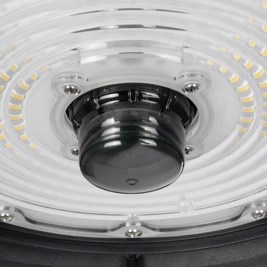 GloboStar Commercial Bell Light 200W Cool White 30000lm with Built-in LED Black Ø30xH16cm