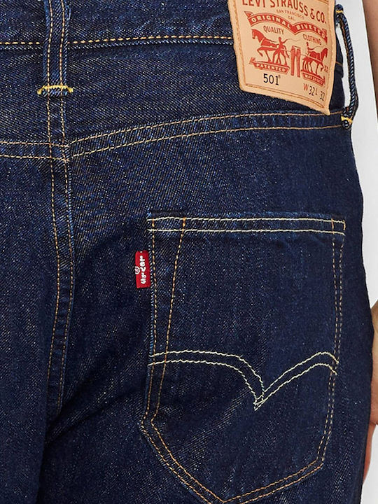 501 Men's Jeans Pants with Regular Straight Fit Dark Indigo