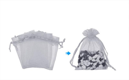 thessPACK Υφασμάτινο Πουγκί για Δώρο Ασημί 10x15εκ. 100τμχ
