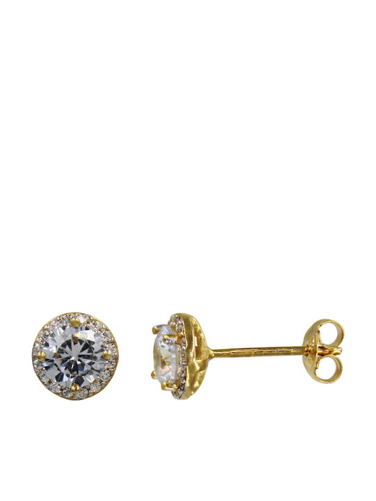 Roloi Kaliamanis Ohrringe aus Gold 14K mit Steinen Roloi Kaliamanis Ohrringe aus Gold 14K mit Steinen