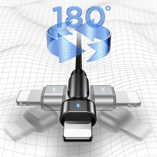 Usams Geflochten USB-A zu Lightning Kabel Grün 1m (SJ476USB02)