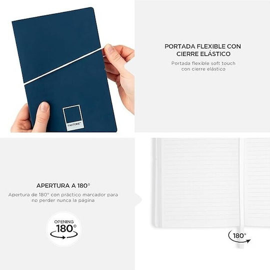 Pantone Σημειωματάριο 96 Φύλλων με Στυλοθήκη Μπλε