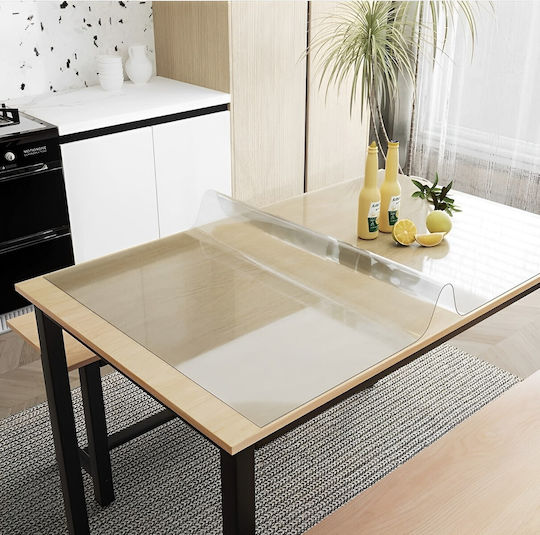 Transparent Silicone Tablecloth 180x80 Cm Thickness 1.2 Mm Glass-like Appearance
