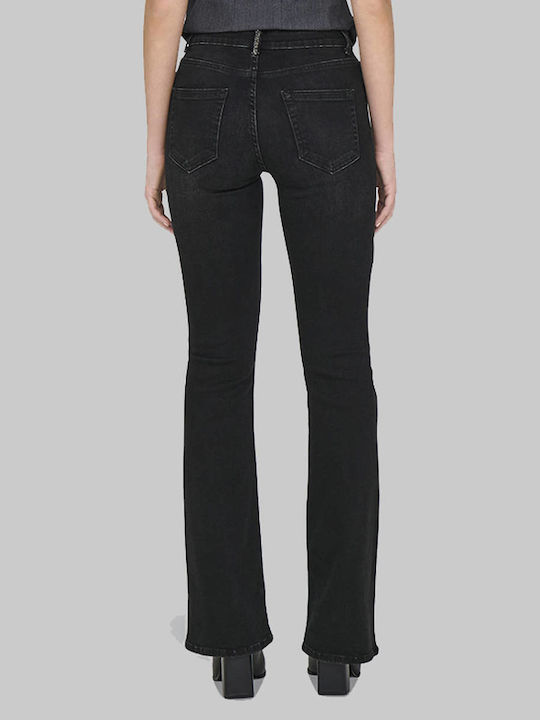 Only Women's Jean Trousers Flared Washed Black