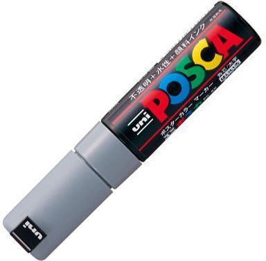 Uni-Ball Pc-8k Permanent Marker 8mm Grey