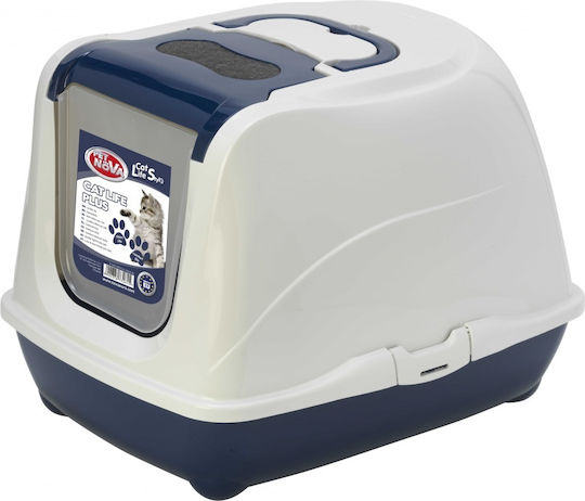 Pet Nova Τουαλέτα Γάτας Κλειστή Μπλε Μ57.8 x Π43.9 x Υ41.5cm