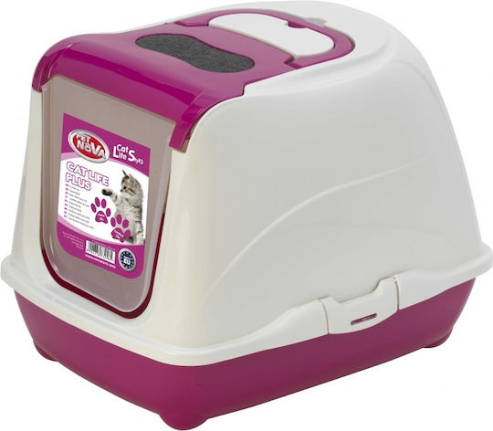Pet Nova Τουαλέτα Γάτας Κλειστή Ροζ Μ57.8 x Π43.9 x Υ41.5cm