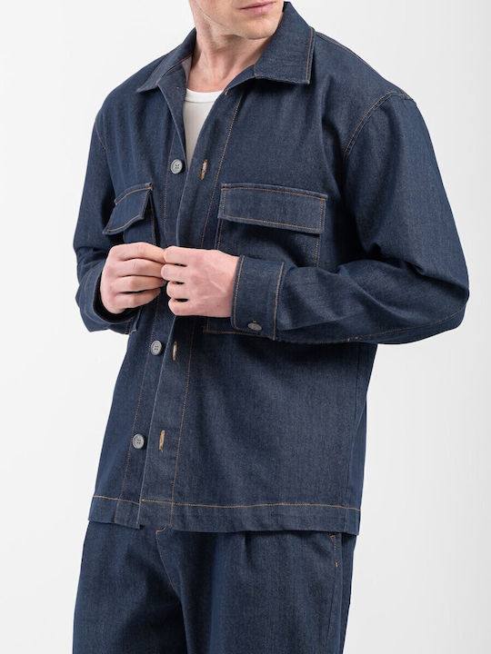 Μακρυμάνικo Τζιν Overshirt Blue