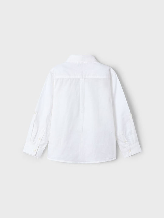 Mayoral Kids Linen Shirt White