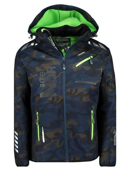 Χειμωνιάτικο Μπουφάν Softshell Αδιάβροχο και Αντιανεμικό Navy Green