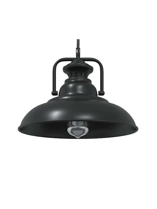 vidaXL Black Ceiling Light with E27 Socket 31x31cm
