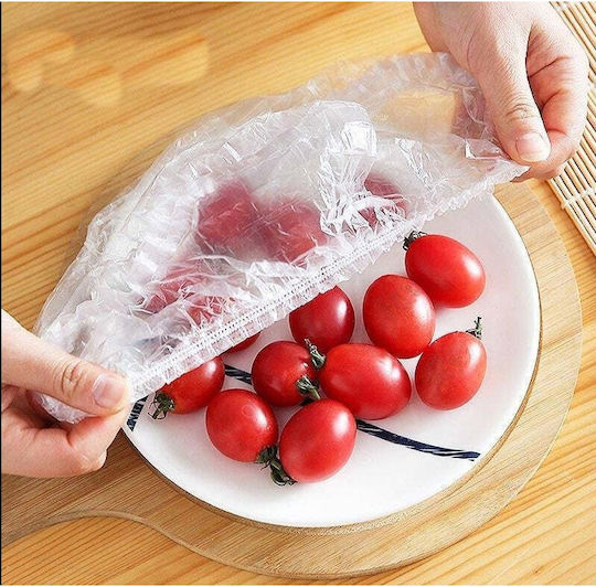 Set 100 Elastic Food Bowl Protection Foils Flippy Plastic Material Freshness Diameter 12 40 Cm