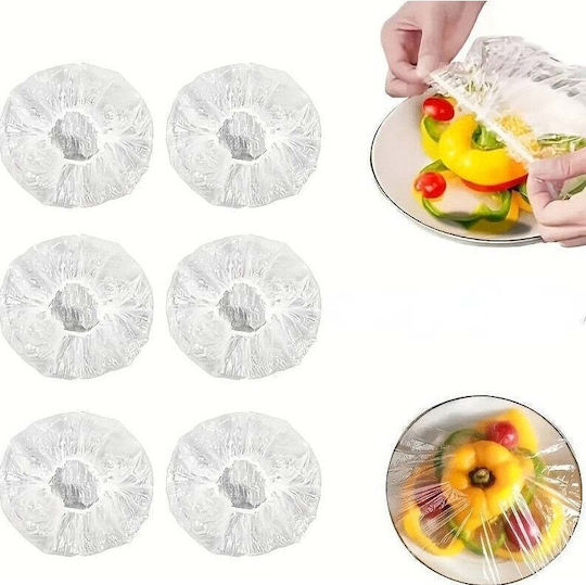 Set 100 Elastic Food Bowl Protection Foils Flippy Plastic Material Freshness Diameter 12 40 Cm