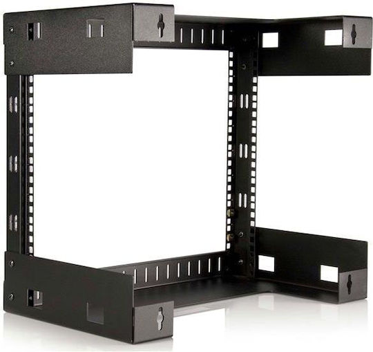 Startech Om 8u 19" Wall Mount Network Rack 12" Deep Open Frame Server Room Av Data Patch Panel It Computer Equipment W Cage Nuts Schrank 8u