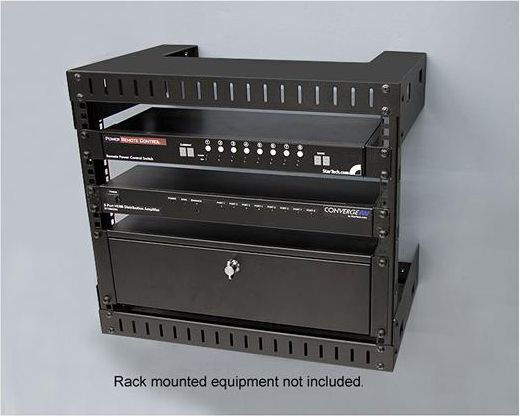 Startech Om 8u 19" Wall Mount Network Rack 12" Deep Open Frame Server Room Av Data Patch Panel It Computer Equipment W Cage Nuts Schrank 8u