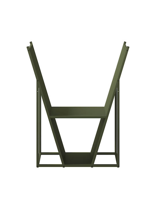 vidaXL Lemn Raft Depozitare lemne 69.5x35x81cm Verde