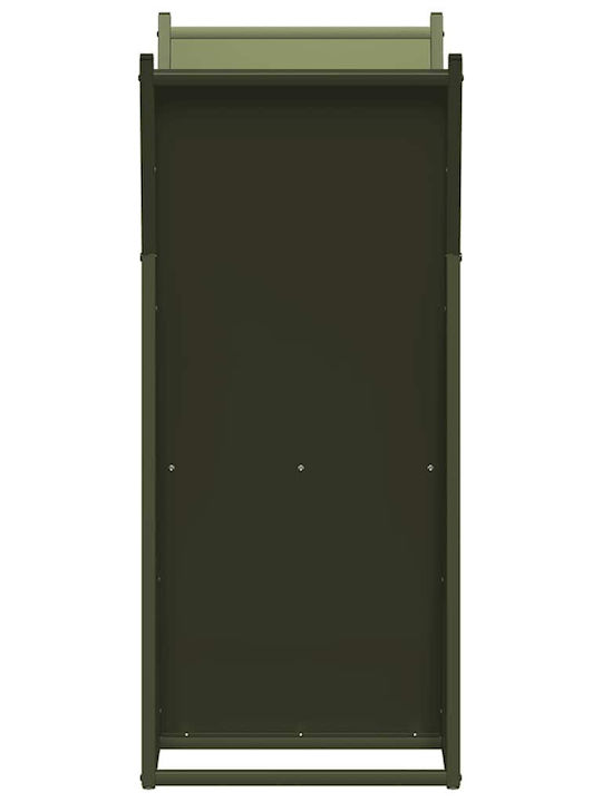 vidaXL Lemn Raft Depozitare lemne 69.5x35x81cm Verde