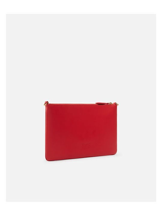Classic Flat Love Leather Women's Bag Crossbody Red