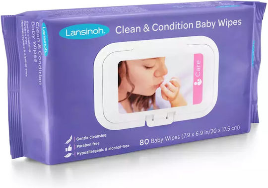 Lansinoh Babytücher ohne Alkohol & Parabene 80Stk