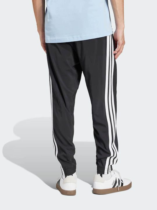 Essentials 3-Stripes Jogginghose Glänzend mit Gummizug Black