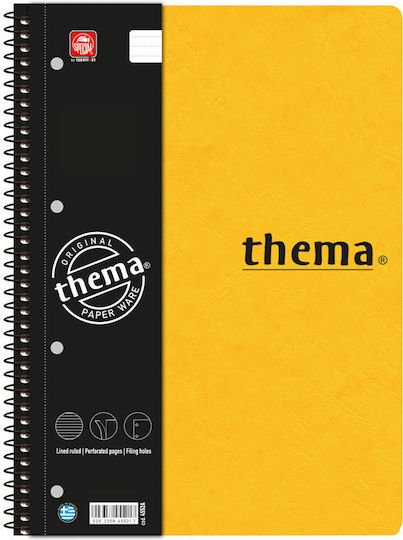 Typotrust Spiral Notebook Ruled B5 150 Sheets 5 Subjects Thema 1pcs