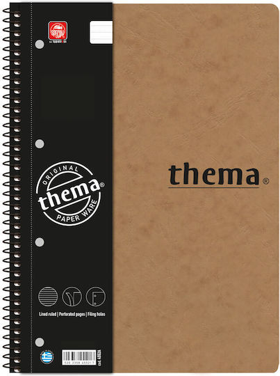 Typotrust Spiral Notebook Ruled B5 150 Sheets 5 Subjects Thema 1pcs