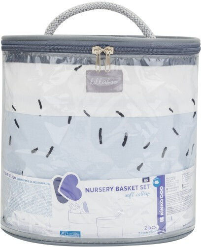 Set Coșuri Cosmetice pentru Bebeluși 2 Piese 22cm 18cm Bear Me Albastru
