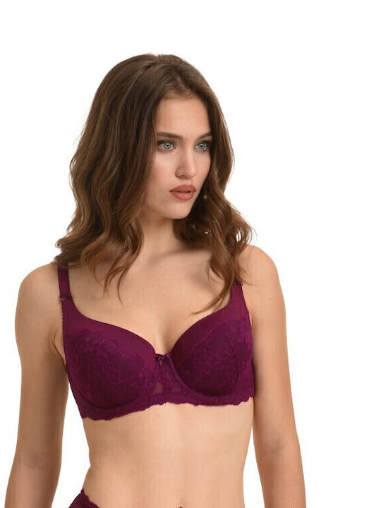 Miss Rosy Unterwäsche-Set für Damen BH mit Brasilien BORDEAUX